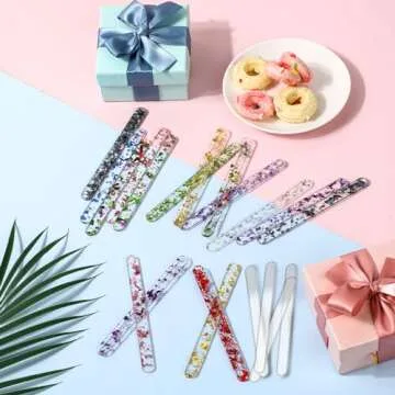 30pcs 4.5 Inch Acrylic Sticks, Reusable Ice Cream Sticks, Cake Molds, Ice Cream Sticks, Mini Ice Cream Sticks, Cake Sticks, for Homemade Ice Cream, Cakes, DIY Art (Transparent+Colorful Colors)