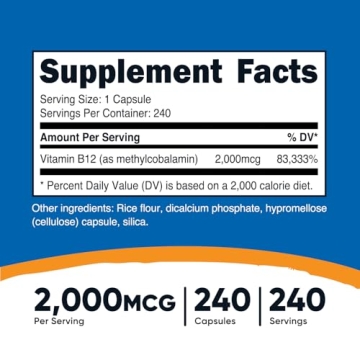 Nutricost Vitamin B12 2000mcg, Vegetarian Friendly Energy Boost