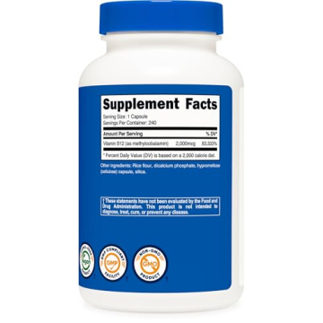 Nutricost Vitamin B12 2000mcg, Vegetarian Friendly Energy Boost