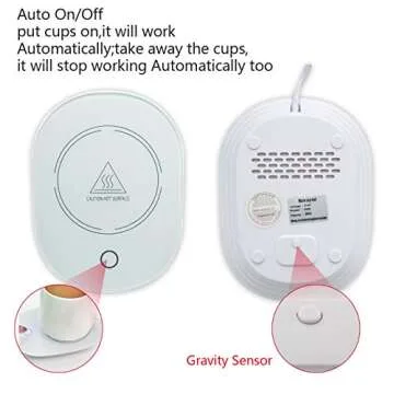 Coffee Cup Warmers for Desk with Auto Shut Off,Coffee Mug Warmer for Desk Office Home (1, White 1)