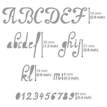 Aleks Melnyk No.34.1 Metal Wood Burning Alphabet and Number Stencil, Letter Template, Journal Stencil for Engraving Wood and Pattern, Bullet Journaling