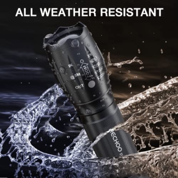 RECHOO Tactical Flashlights 4 Pack Bright Waterproof LED
