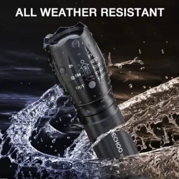 RECHOO Tactical Flashlights 4 Pack Bright Waterproof LED