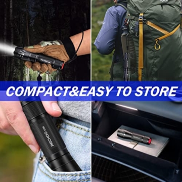 RECHOO Tactical Flashlights 4 Pack Bright Waterproof LED