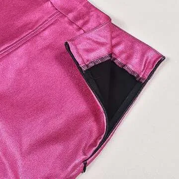 LEOROO Trendy High Waisted A Line Leather Maxi Skirt