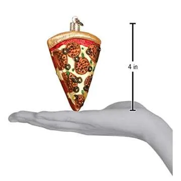 Old World Christmas Pizza Slice Glass Blown Ornaments for Christmas Tree