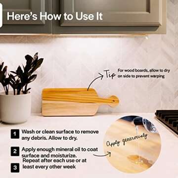 Thirteen Chefs 64oz Food Grade Mineral Oil Conditioner