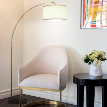 Brightech Logan Arc Floor Lamp for Stylish Living Spaces