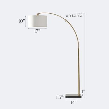 Brightech Logan Arc Floor Lamp for Stylish Living Spaces