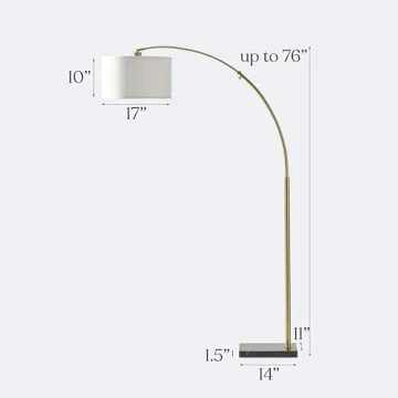 Brightech Logan Arc Floor Lamp for Stylish Living Spaces