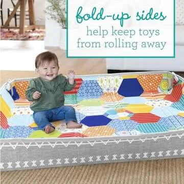 Infantino Foldable Soft Foam Mat - Safe Play Area for Babies