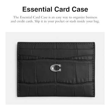 Coach Embossed Croc Essential Card Case