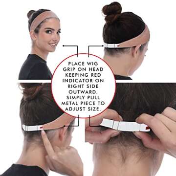 Madison Wig Grip Headbands - Adjustable, Secure & Comfortable