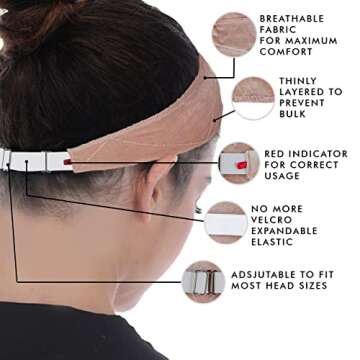 Madison Wig Grip Headbands - Adjustable, Secure & Comfortable