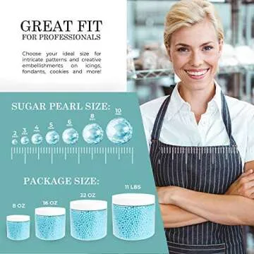 O'Creme Blue Sugar Pearls for Elegant Cake Decorating