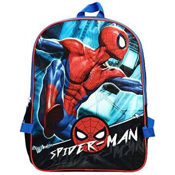 Marvel Spiderman Superhero 2-Pc Kids Backpack and Lunch box Set for boys