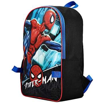 Marvel Spiderman Superhero 2-Pc Kids Backpack and Lunch box Set for boys