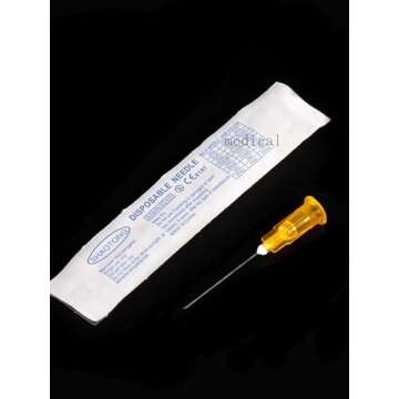 Disposable Sterile Needles 100Pack (25G-1IN) - For Labs, Crafts, and More!