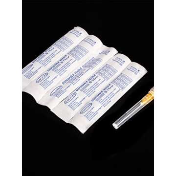 100Pack Disposable Sterile Needles 25G-1IN for Precision
