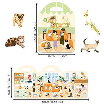 Sticker Books for Kids 2-4, Reusable Sticker Books for Toddlers 1-3 Animal, Pets,Ocean Theme Travel ...