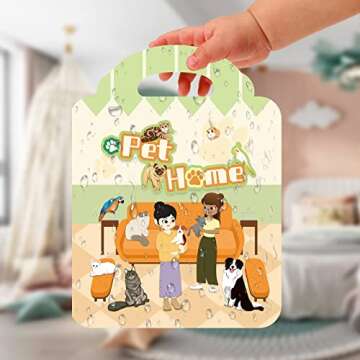 Sticker Books for Kids 2-4, Reusable Sticker Books for Toddlers 1-3 Animal, Pets,Ocean Theme Travel Activity Sticker Books for Boys Girls Birthday Gifts (Ocean - Pets - Animals)