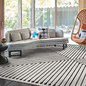 Ruggable x Jonathan Adler Washable 8x10 Large Area Rug for Modern Living Spaces