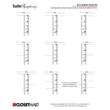 ClosetMaid SuiteSymphony Wood Organizer Kit - Adjustable & Stylish