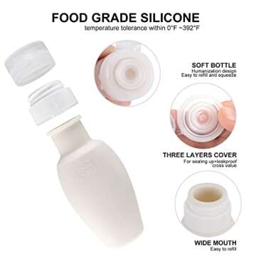 Beveetio 18 Pack Leak Proof Travel Bottles for Toiletries