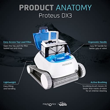 Dolphin Proteus DX3 Pool Vacuum Cleaner for Effortless Maintenance