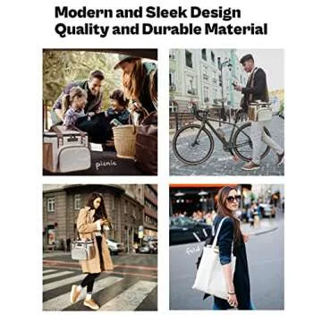 SUNNY BIRD 12L Large Insulated Lunch Bag, Leakproof and Foldable Lunch Cooler Box for Women Adult and Men, Fits 18 Cans (Ivory White 01)