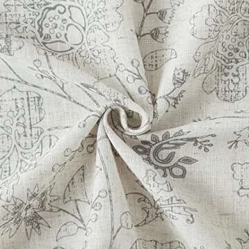 Vision Home Floral Linen Curtains for Elegant Decor