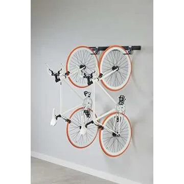 Rubbermaid FastTrack Garage Storage Bike Storage Kit, 3 Piece, All in One Rail Hook Kit Organizer, Heavy Duty Organization for Home/Garage/Wall/Shed