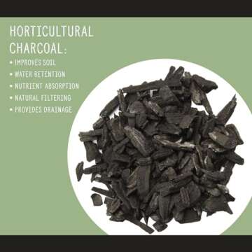Horticultural Charcoal for Indoor Plants (2 Quarts), Hardwood Soil Additive for Orchids, Terrariums, and Gardening