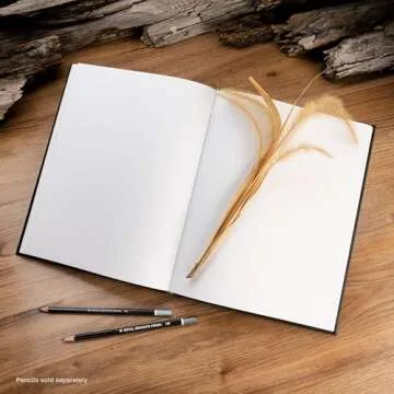 Pentalic - 11"x 14" Hardbound Sketchbook, 110 Sheets, Black