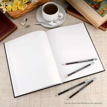 Pentalic - 11"x 14" Hardbound Sketchbook, 110 Sheets, Black