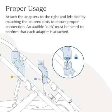 UPPAbaby Car Seat Adapter for Maxi-Cosi, Nuna and Cybex - Compatible with Vista V2, V3, Cruz, Cruz V2 - Quick + Secure Attachment – 1 Pair