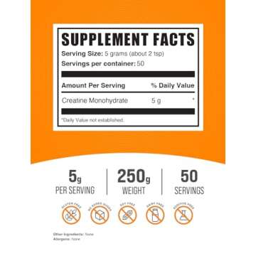 BulkSupplements.com Creatine Monohydrate Powder - Creatine Supplement, Micronized Creatine, Creatine...