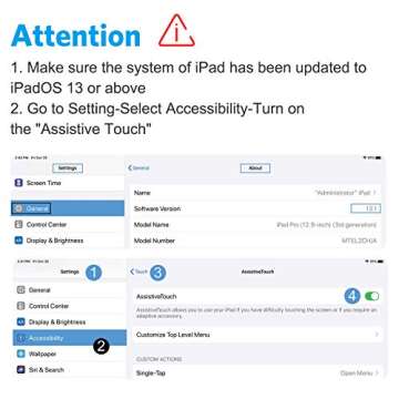 OMOTON Bluetooth Keyboard and Mouse Combo, Wireless Keyboard Mouse for iPad Pro 12.9/11, iPad 9th/8t...