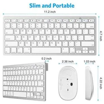 OMOTON Wireless Keyboard Mouse Combo for iPad