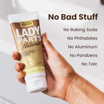 Lady Parts Natural Whole Body Deodorant Lotion for Women