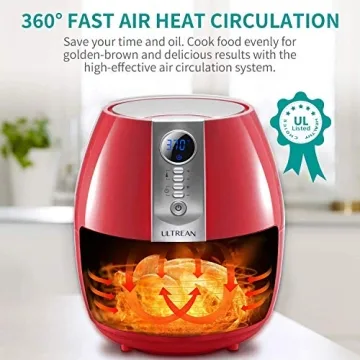 Ultrean Air Fryer – 4.2 Quart Oilless Cooker with LCD