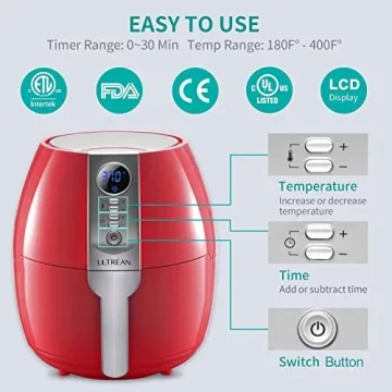 Ultrean Air Fryer – 4.2 Quart Oilless Cooker with LCD