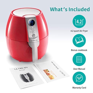 Ultrean Air Fryer – 4.2 Quart Oilless Cooker with LCD