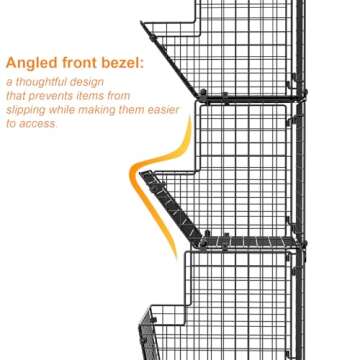 3 Tier Toy Storage Cart Wall Bookshelf for Kids Room, Playroom, Bedroom