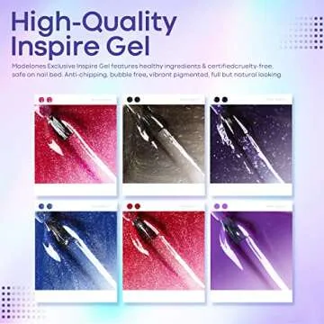 MODELONES Mood Gel Nail Polish Set Temperature Color Changing Gel Colors Collection Red Blue Glitter Gel Polish Soak Off 6 Colors Christmas Gifts New Year Holiday Salon DIY at Home