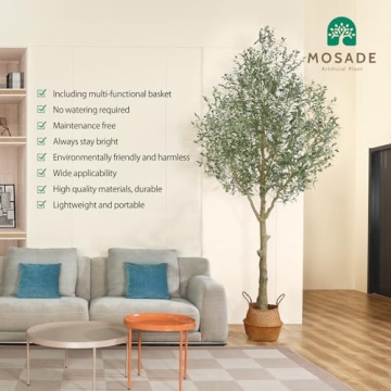 MOSADE 10ft Artificial Olive Tree Realistic Indoor Decor