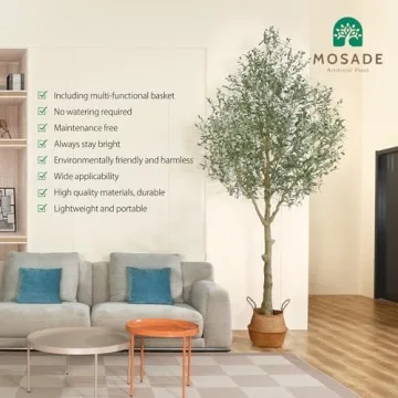 MOSADE 10ft Artificial Olive Tree Realistic Indoor Decor