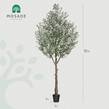 MOSADE 10ft Artificial Olive Tree Realistic Indoor Decor