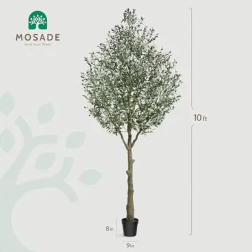 MOSADE 10ft Artificial Olive Tree Realistic Indoor Decor