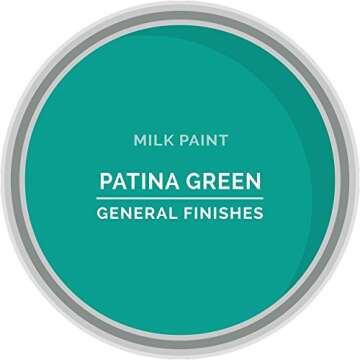 General Finishes Water Based Milk Paint, 1 Quart, Patina Green